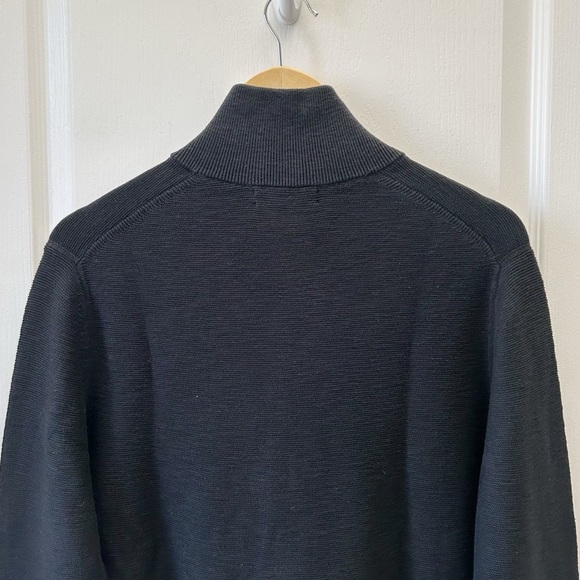 Banana Republic Men's Black Cardigan Cotton Sweater Jacket Size Medium NEW - Picture 7 of 14